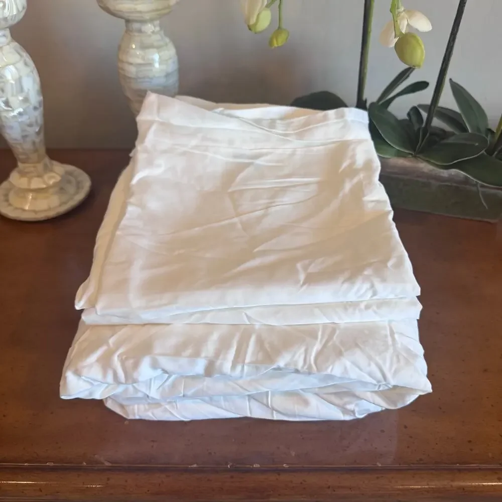 Quince Organic Bamboo Fitted Sheet Set King White NWOT